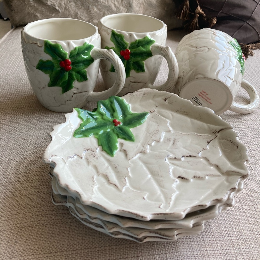 Holidays/Christmas/ New Year vibe mugs and plates - Picture 1 of 2